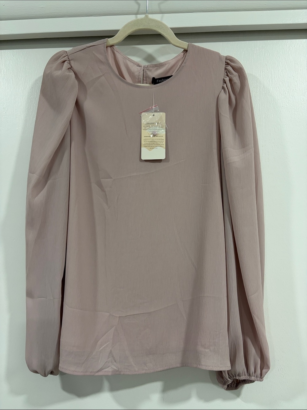 Women’s Puff-Sleeve Blouse - Dusty Rose
